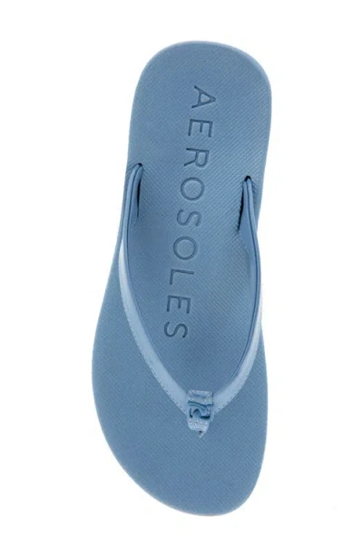 Aerosoles Women's Jace Round Toe Thong Sandals In Blue Jean