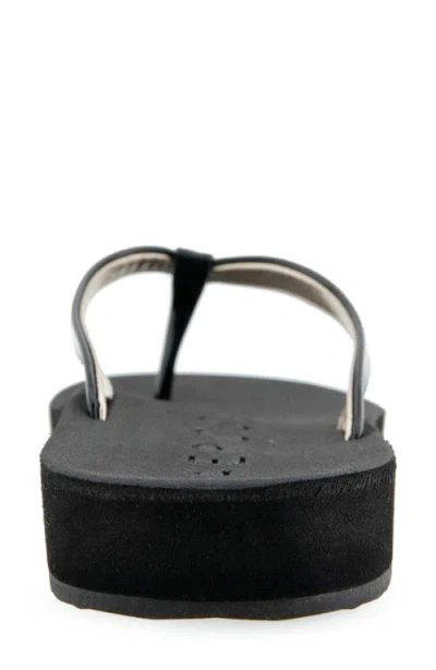 Aerosoles Women's Jace Round Toe Thong Sandals In Black