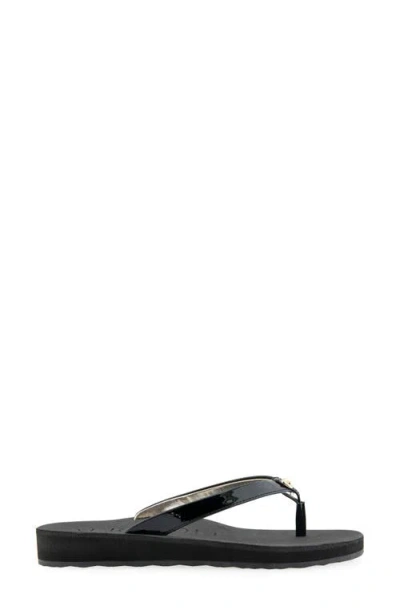 Aerosoles Women's Jace Round Toe Thong Sandals In Black