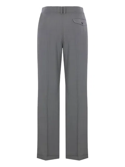 The Row Everhart Pleated Straight-leg Pants In Timouse Grey
