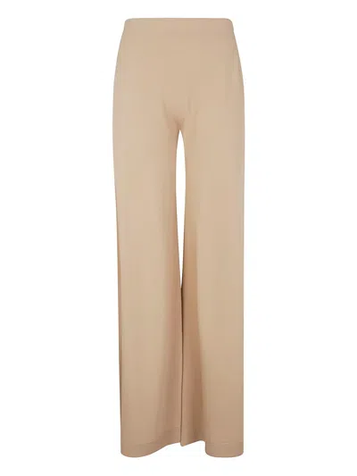 D Exterior D.exterior Viscose Long Wide Trousers In Yellow
