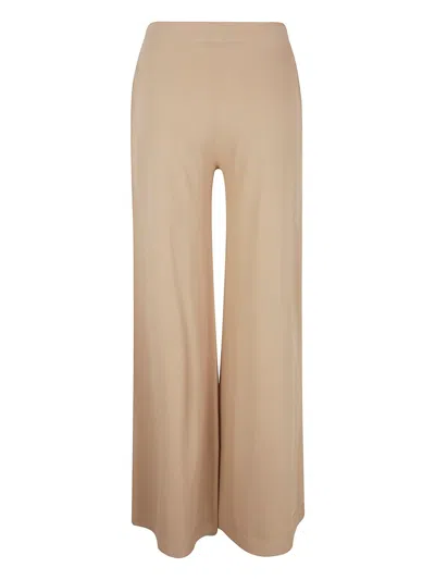 D Exterior D.exterior Viscose Long Wide Trousers In Yellow