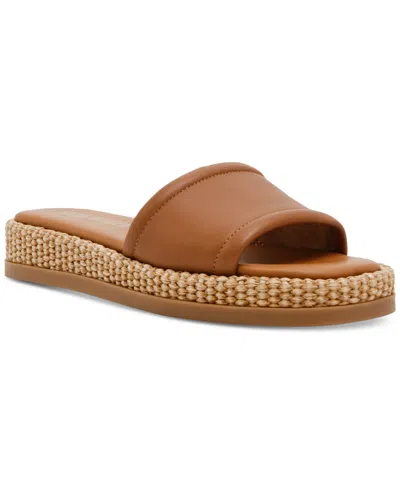 Steve Madden Women's Boardwalk Espadrille Slide Sandals In Tan