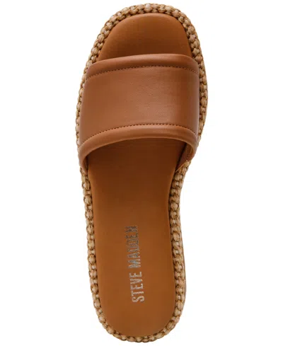 Steve Madden Women's Boardwalk Espadrille Slide Sandals In Tan