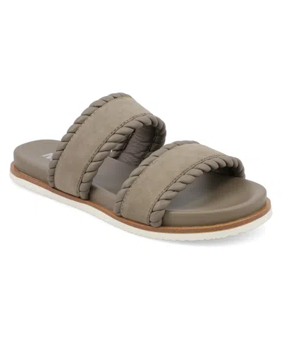 Mia Women's Vada Slide Round Toe Sandals In Taupe