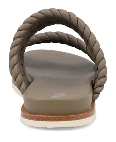 Mia Women's Vada Slide Round Toe Sandals In Taupe