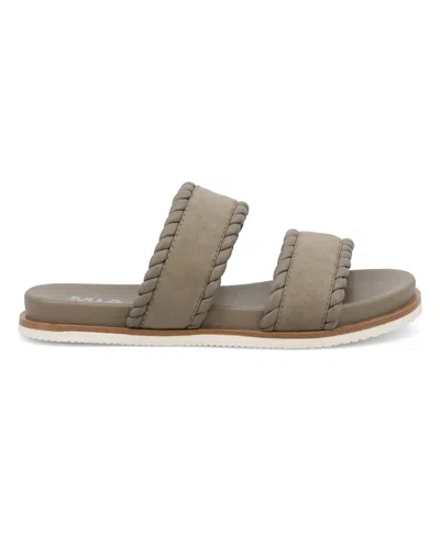 Mia Women's Vada Slide Round Toe Sandals In Taupe