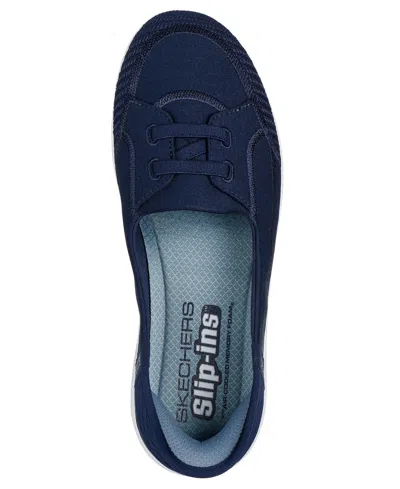 Skechers Hands Free Slip-ins On The Go Flex Top Notch Womens Round Closed Toe Slip-on Shoe In Navy,gray