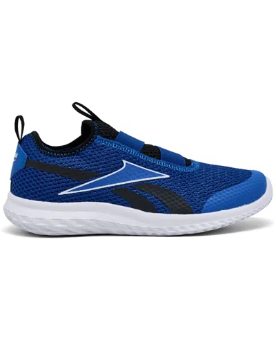 Reebok Big Kids Rush Runner Slip-on Casual Sneakers From Finish Line In Blue,black