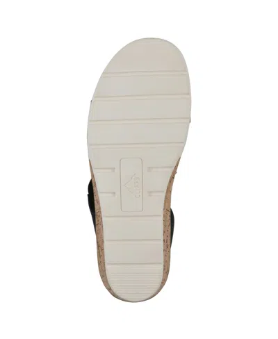 Cliffs By White Mountain Women's Tinnley Wedge Slip-on Sandals In Black Nubuck