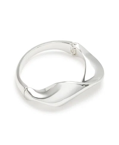 Robert Lee Morris Soho Sculpted Link Bangle Bracelet In Silver