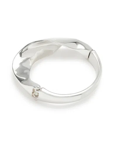 Robert Lee Morris Soho Sculpted Link Bangle Bracelet In Silver