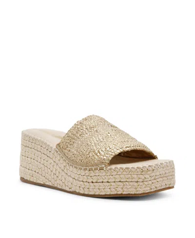 Anne Klein Women's Cruz Platform Espadrille Wedge Sandals In Light Gold