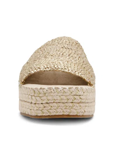 Anne Klein Women's Cruz Platform Espadrille Wedge Sandals In Light Gold