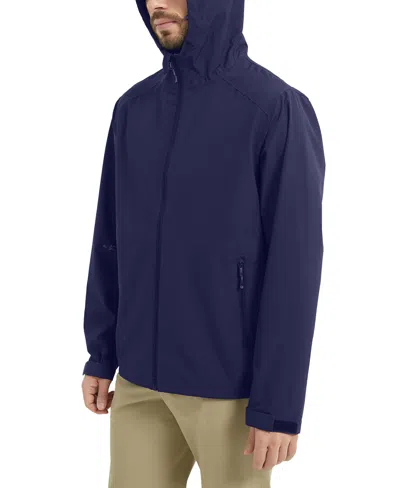 Hawke & Co. Men's Waterproof All-season Rain Jacket In Blue