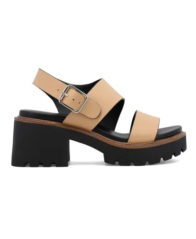Mia Women's Sheska Block Heel Sandals In Tan