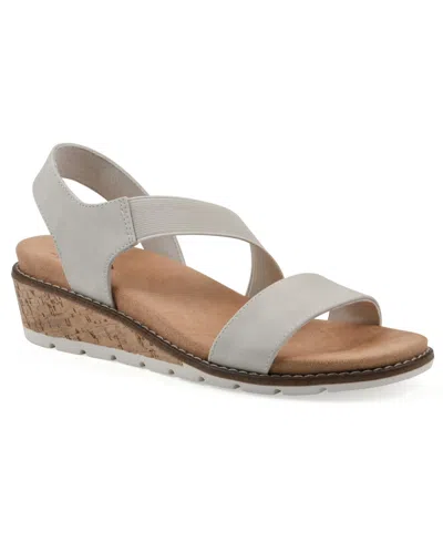 Cliffs By White Mountain Tinnley Wedge Sandal In Ice Nubuck