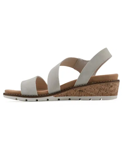 Cliffs By White Mountain Tinnley Wedge Sandal In Ice Nubuck