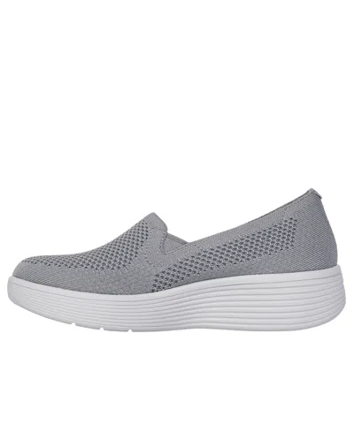 Skechers Arch Fit Laguna Adore Her Womens Round Closed Toe Slip-on Shoe In Charcoal