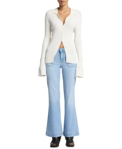 7 For All Mankind Women's Dojo Tailorless Patch-pocket Bootcut Jeans In Sirte