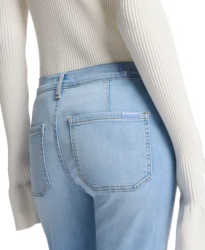7 For All Mankind Women's Dojo Tailorless Patch-pocket Bootcut Jeans In Sirte