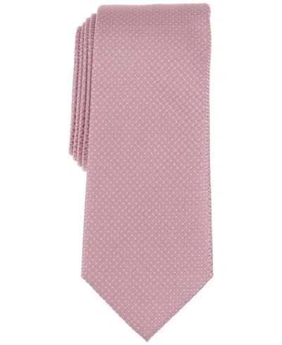 Alfani Men's Lugano Solid Textured Tie, Exclusively At Macy's In Rose