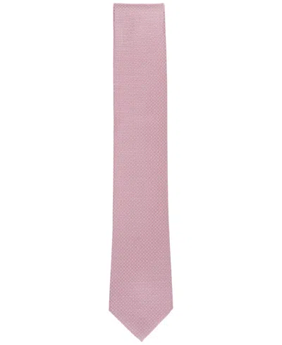 Alfani Men's Lugano Solid Textured Tie, Exclusively At Macy's In Rose