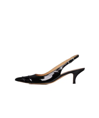 Maison Margiela Black Kinkies Slingback Heels In Black