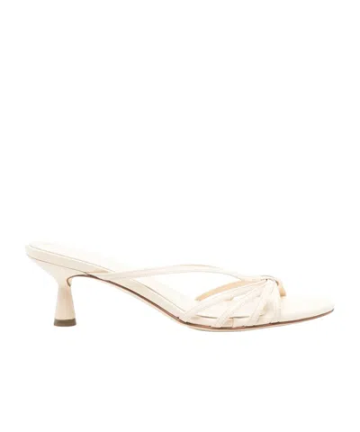 Aeyde Women's Abby Nappa Leather Creamy Sandal In White