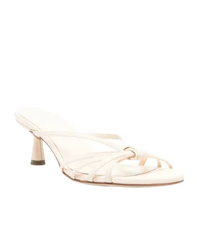 Aeyde Women's Abby Nappa Leather Creamy Sandal In White