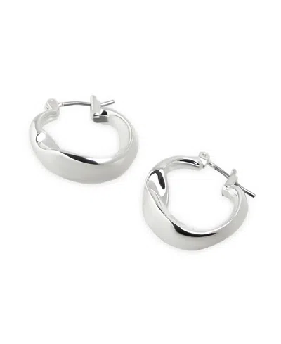 Robert Lee Morris Soho Sculpted Small Hoop Earrings In Silver