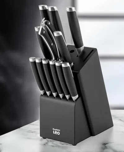Berghoff Leo Graphite Stainless Steel 13-pc. Knife Block Set In Black