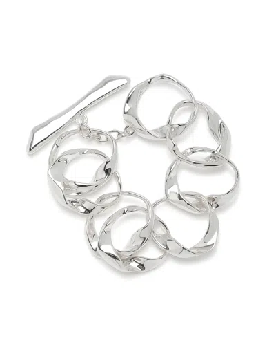 Robert Lee Morris Soho Sculpted Link Bracelet In Silver