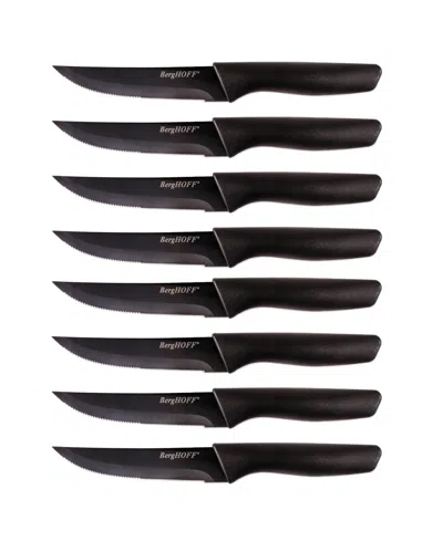 Berghoff Serrated Stainless Steel 8-piece Steak Knife Set In Black