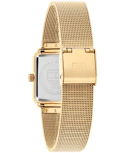 Tommy Hilfiger 21.3mm Crystal Accent Square Dial Watch In Gold