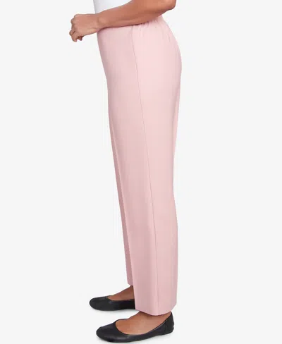 Alfred Dunner Women's Estate Of Mind Pull-on Short Length Pants In Pink