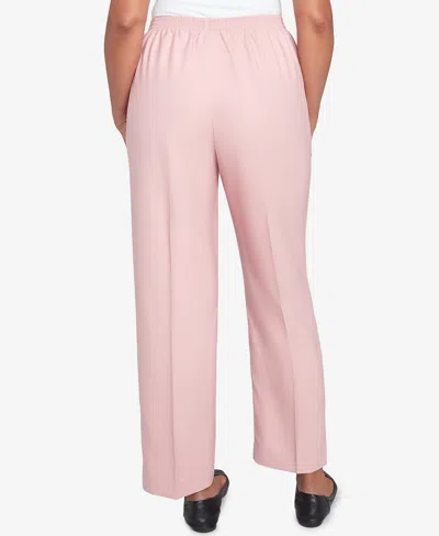Alfred Dunner Women's Estate Of Mind Pull-on Short Length Pants In Pink