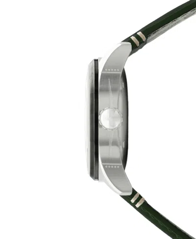Avi-8 Men's Spitfire Smith Automatic Green Leather Strap Watch, 42mm In Green