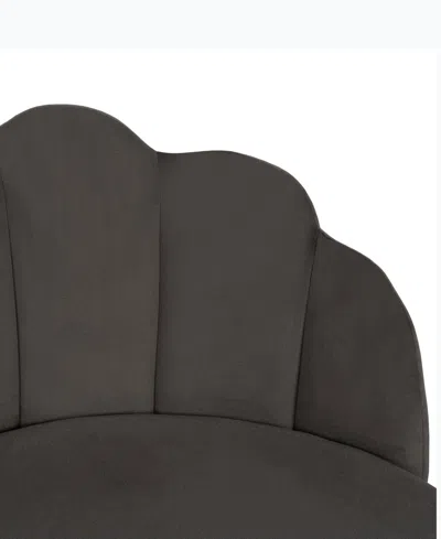 Hillsdale 25.25" Metal Catalina Vanity Stool In Dark Gray