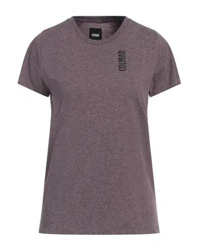 Colmar Woman T-shirt Plum Size L Polyester, Cotton In Purple