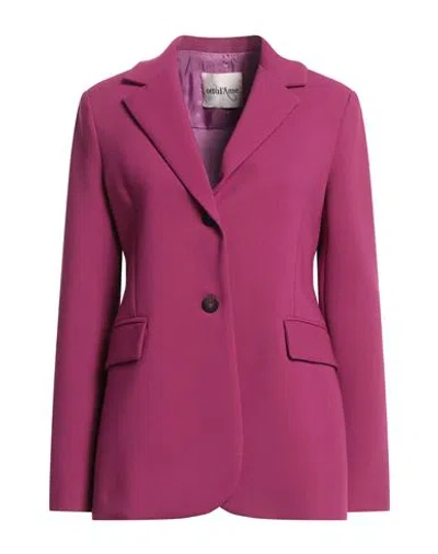 Ottod'ame Woman Blazer Fuchsia Size 4 Polyester, Viscose, Elastane In Pink