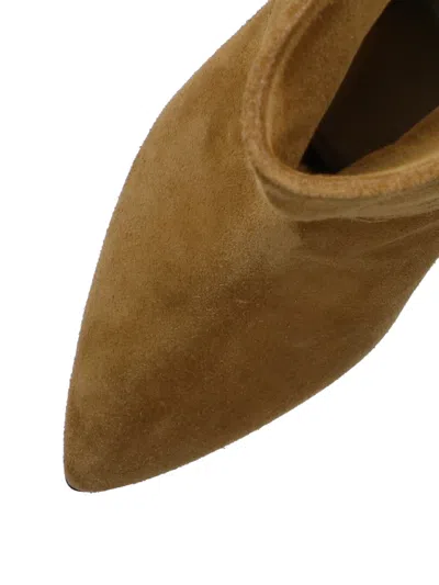 Isabel Marant Heel Cone Knee Pointed Suede In Brown