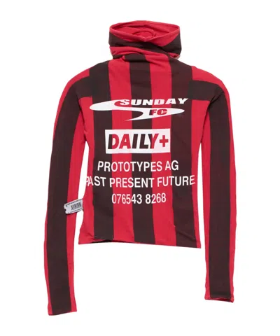 Prototypes Twisted Hood Longsleeve Hoodie In Multi