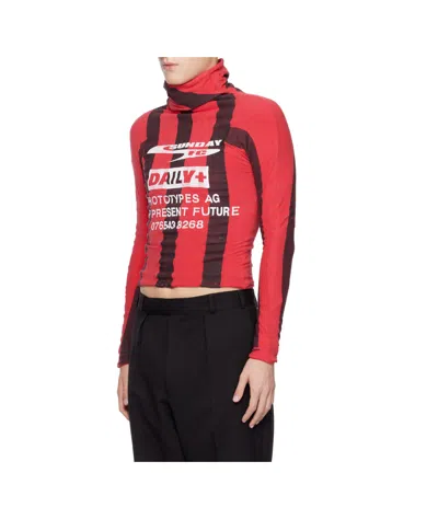 Prototypes Twisted Hood Longsleeve Hoodie In Multi