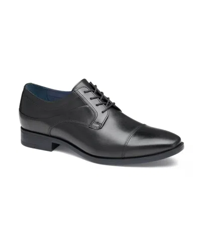 Johnston & Murphy Men's Landry Embossed Cap Toe Shoe In Black