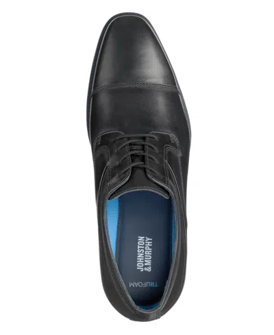 Johnston & Murphy Men's Landry Embossed Cap Toe Shoe In Black