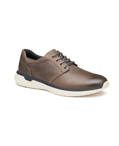 Johnston & Murphy Men's Waterproof Xc4 Prentiss 2 Round Toe Shoe In Stone Waterproof Full Grain