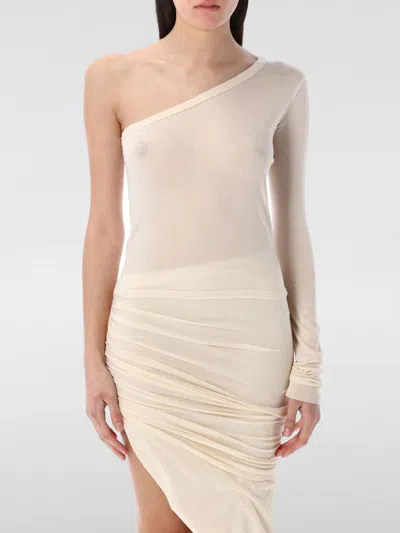 Rick Owens Drkshdw Drkshdw By Rick Owens Asymmetrical Single Shoulder Ziggy Top In Beige