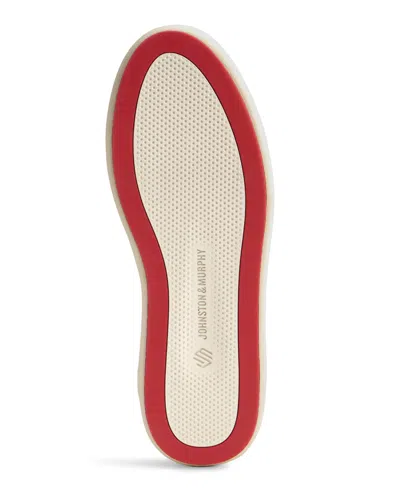 Johnston & Murphy Men's Anders Perforated U-throat Sneaker In White Full Grain