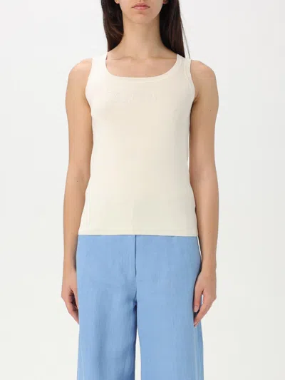 Max Mara Pentola Tank Top In Yellow Cream